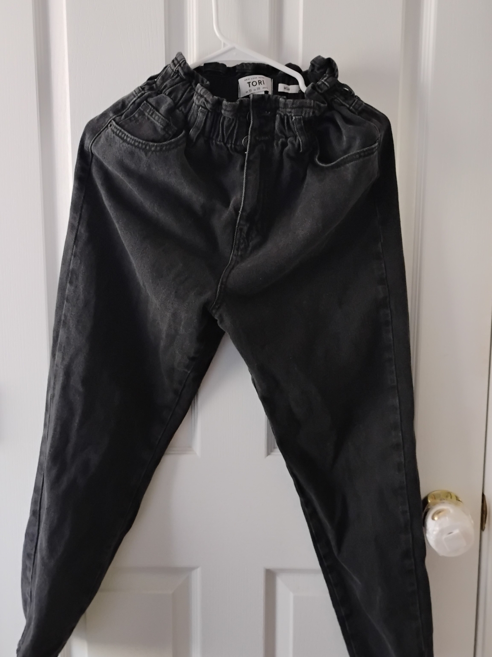 New Look Women's Black Relaxed Jeans with Elastic Waist